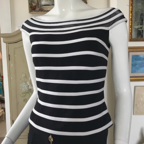 Cache 90s Vintage Off Shoulder Top Size 10 - Picture 2 of 5